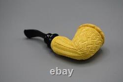 Topkapi Calabash Pipe BLOCK MEERSCHAUM-NEW Handmade Reverse Calabash W Case#1355