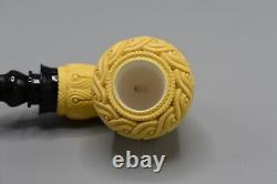 Topkapi Calabash Pipe BLOCK MEERSCHAUM-NEW Handmade Reverse Calabash W Case#1355