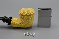 Topkapi Calabash Pipe BLOCK MEERSCHAUM-NEW Handmade Reverse Calabash W Case#1355