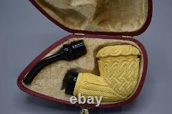 Topkapi Calabash Pipe BLOCK MEERSCHAUM-NEW Handmade Reverse Calabash W Case#1355