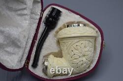 Topkapi Calabash Pipe BLOCK MEERSCHAUM-NEW Handmade Reverse Calabash W Case#1490