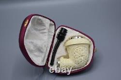 Topkapi Calabash Pipe BLOCK MEERSCHAUM-NEW Handmade Reverse Calabash W Case#1490