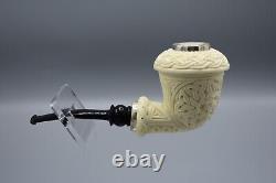 Topkapi Calabash Pipe BLOCK MEERSCHAUM-NEW Handmade Reverse Calabash W Case#1490