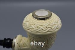 Topkapi Calabash Pipe BLOCK MEERSCHAUM-NEW Handmade Reverse Calabash W Case#1490