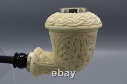 Topkapi Calabash Pipe BLOCK MEERSCHAUM-NEW Handmade Reverse Calabash W Case#1490