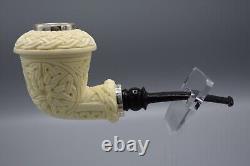 Topkapi Calabash Pipe BLOCK MEERSCHAUM-NEW Handmade Reverse Calabash W Case#1490