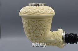 Topkapi Calabash Pipe BLOCK MEERSCHAUM-NEW Handmade Reverse Calabash W Case#1490