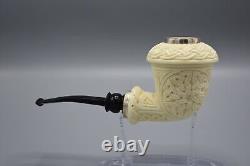 Topkapi Calabash Pipe BLOCK MEERSCHAUM-NEW Handmade Reverse Calabash W Case#1490