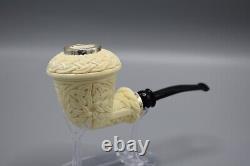 Topkapi Calabash Pipe BLOCK MEERSCHAUM-NEW Handmade Reverse Calabash W Case#1490