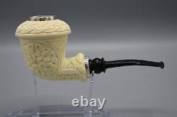 Topkapi Calabash Pipe BLOCK MEERSCHAUM-NEW Handmade Reverse Calabash W Case#1490