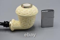 Topkapi Calabash Pipe BLOCK MEERSCHAUM-NEW Handmade Reverse Calabash W Case#1490