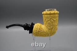 Topkapi Calabash Pipe BLOCK MEERSCHAUM-NEW Handmade Reverse Calabash W Case#505