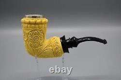 Topkapi Calabash Pipe BLOCK MEERSCHAUM-NEW Handmade Reverse Calabash W Case#505