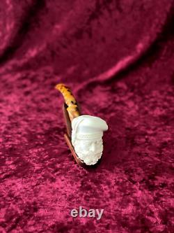 Turkish Block Cavalary Meerschaum Pipe Hand Carved Same DayDispatch