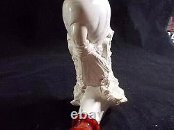 UNSMOKED Dunhill Vintage Large Block MEERSCHAUM PIPE with a Man Smoking a Pipe