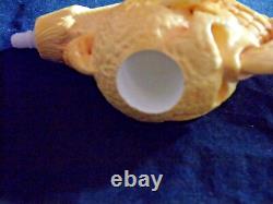 UNSMOKED Large Block MEERSCHAUM Pipe EAGLE Claws & Skeleton