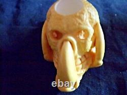 UNSMOKED Large Block MEERSCHAUM Pipe EAGLE Claws & Skeleton