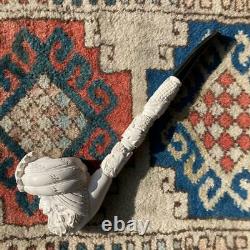 UNSMOKED Sultan Head Hand-Carved Block Meerschaum Pipe