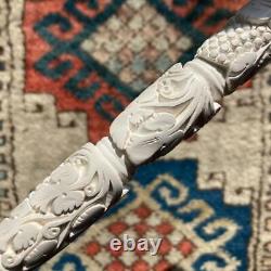UNSMOKED Sultan Head Hand-Carved Block Meerschaum Pipe