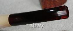 UNSMOKEDN. O. S. In CASE Giant BLOCK MEERSCHAUM Cultured Amber Stem Pipe