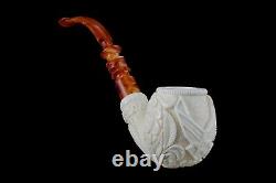 US AIR FORCE Emblem PIPE By EGE New Block Meerschaum Handmade W Case-Stand#1588