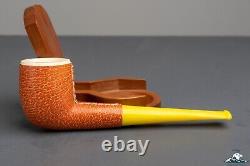 (Unsmoked) 1960s Andreas Bauer Block Meerschaum Leather Wrapped Billiard