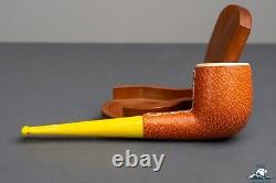 (Unsmoked) 1960s Andreas Bauer Block Meerschaum Leather Wrapped Billiard