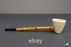 (Unsmoked) 1960s Andreas Bauer Jimmy Ring Block Meerschaum Long Dublin