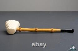 (Unsmoked) 1960s Andreas Bauer Jimmy Ring Block Meerschaum Long Dublin