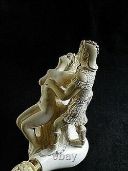 Unsmoked Artist Ismail Ozel MEERSCHAUM PIPE WithROMAN Soldier Captive Woman