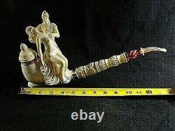 Unsmoked Artist Ismail Ozel MEERSCHAUM PIPE WithROMAN Soldier Captive Woman