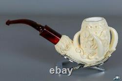 (Unsmoked) Hand-Carved Altinay Block Meerschaum Claw Freehand Shape 9mm
