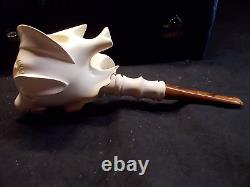 Unsmoked I Bekler Block Meerschaum Pipe Animal In Freeform Style -3