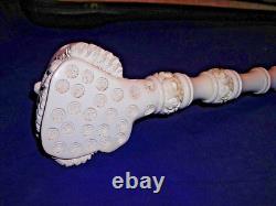Unsmoked New Block Meerschaum Pipe 15 Inches Long Lots Of Detailed Carving -bb