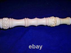 Unsmoked New Block Meerschaum Pipe 15 Inches Long Lots Of Detailed Carving -bb
