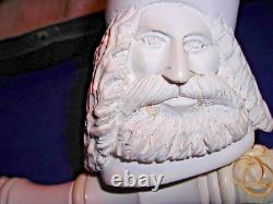 Unsmoked New Block Meerschaum Pipe 15 Inches Long Lots Of Detailed Carving -bb