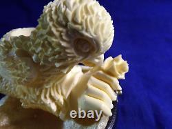 Unsmoked New S. YANIK Block MEERSCHAUM PIPE a Hand Feeding a Parrot -2