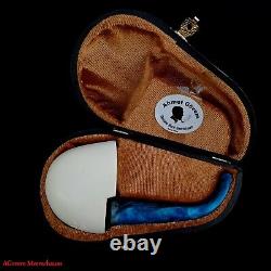 VEST POCKET Block Meerschaum Pipe, Smoking Tobacco Estate Pocket Pipe AGM-1367