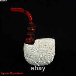 VEST POCKET Block Meerschaum Pipe, Smoking Tobacco Estate Pocket Pipe AGM-554