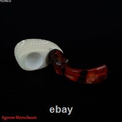 VEST POCKET Block Meerschaum Pipe, Smoking Tobacco Estate Pocket Pipe AGM-554