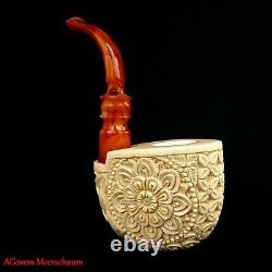 VEST POCKET Block Meerschaum Pipe, Smoking Tobacco Estate Pocket Pipe AGM-885