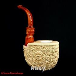 VEST POCKET Block Meerschaum Pipe, Smoking Tobacco Estate Pocket Pipe AGM-885