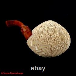 VEST POCKET Block Meerschaum Pipe, Smoking Tobacco Estate Pocket Pipe AGM-885