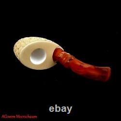 VEST POCKET Block Meerschaum Pipe, Smoking Tobacco Estate Pocket Pipe AGM-885