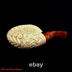 VEST POCKET Block Meerschaum Pipe, Smoking Tobacco Estate Pocket Pipe AGM-885