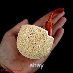 VEST POCKET Block Meerschaum Pipe, Smoking Tobacco Estate Pocket Pipe AGM-885