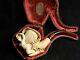 Vintage Block Meerschaum Naked Woman Pipe 3 High, 7 Long Withcase
