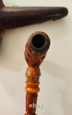 Victorian 19th Century Block Meerschaum Cheroot Cigar Cigarette Tobacco Pipe