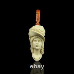 Victorian Lady Figure Pipe BY Kenan Block Meerschaum-Handmade NEW W CASE#441