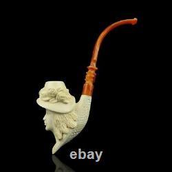 Victorian Lady Figure Pipe BY Kenan Block Meerschaum-Handmade NEW W CASE#441